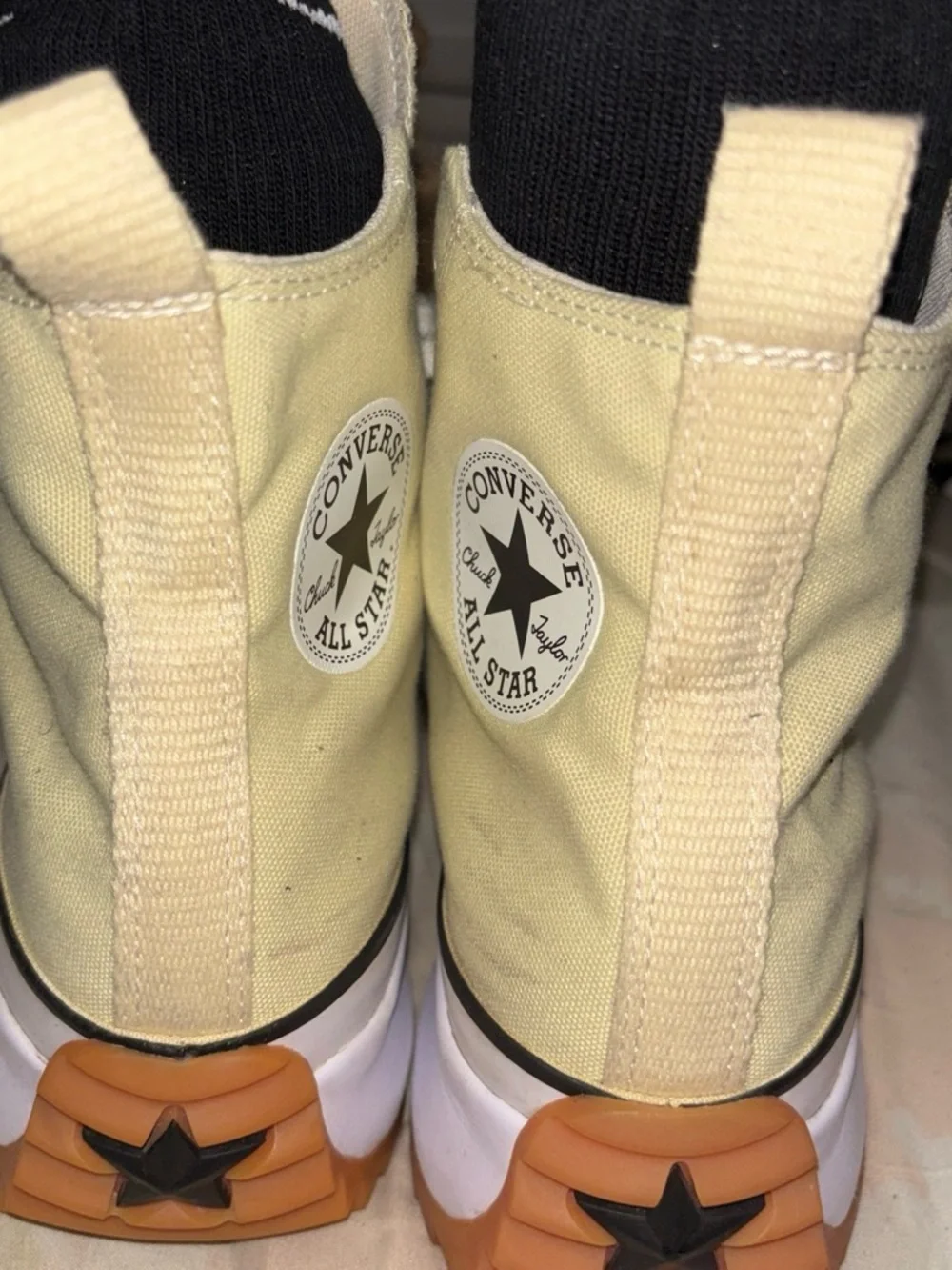 Converse Women's High-Top Sneakers in Pale Yellow